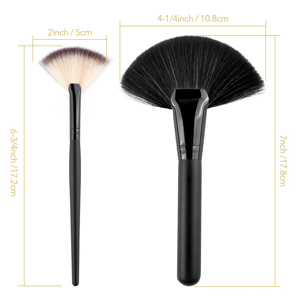 Multifunction Surface Sweep Brushes for Removing Glitter Powders DIY Paper Card Supplies Fan Shape Synthetic Brushes Tools