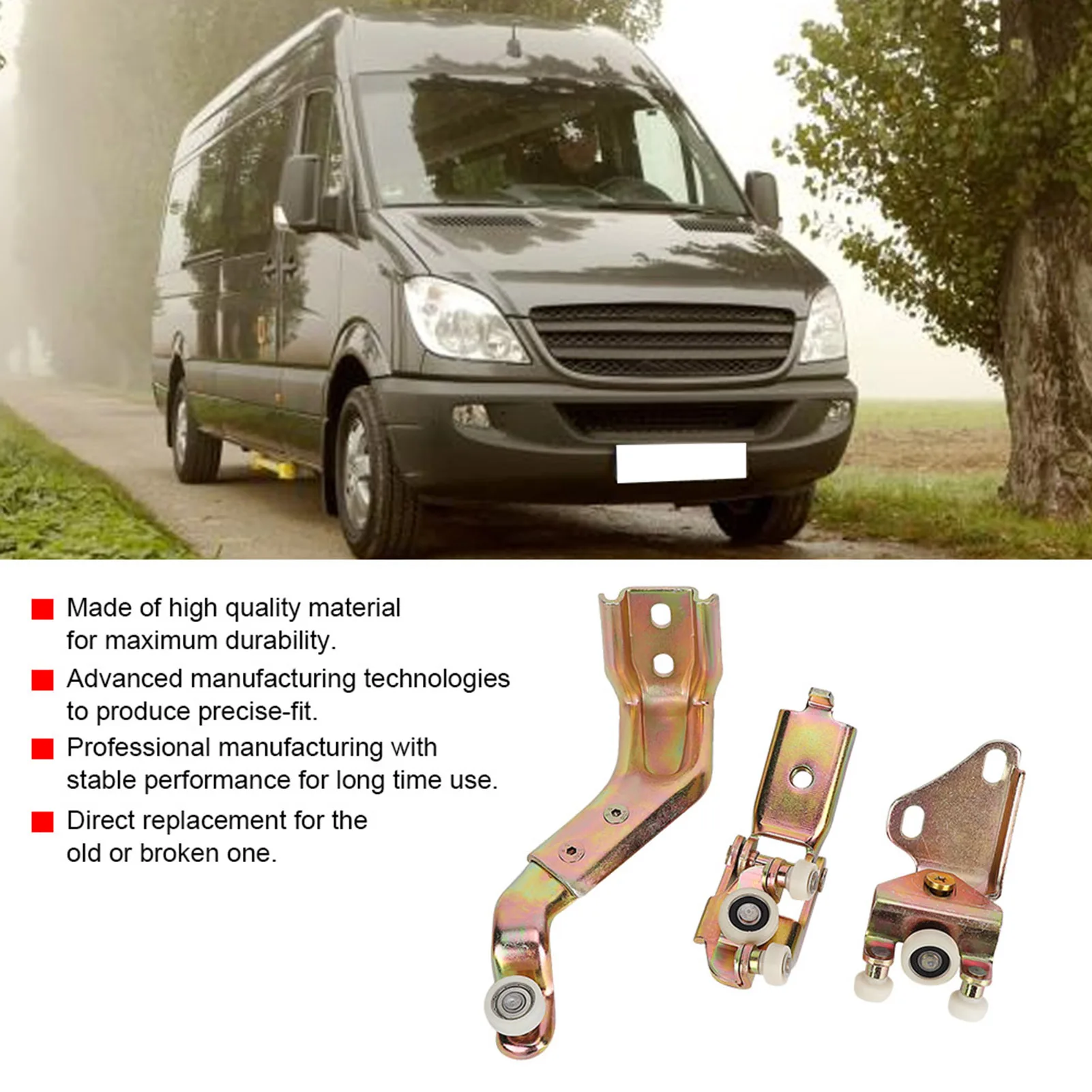 

Car Sliding Door Roller Car Right Sliding Door Roller Set Fit for Mercedes Sprinter 1995-2006 9017601347 Door Roller