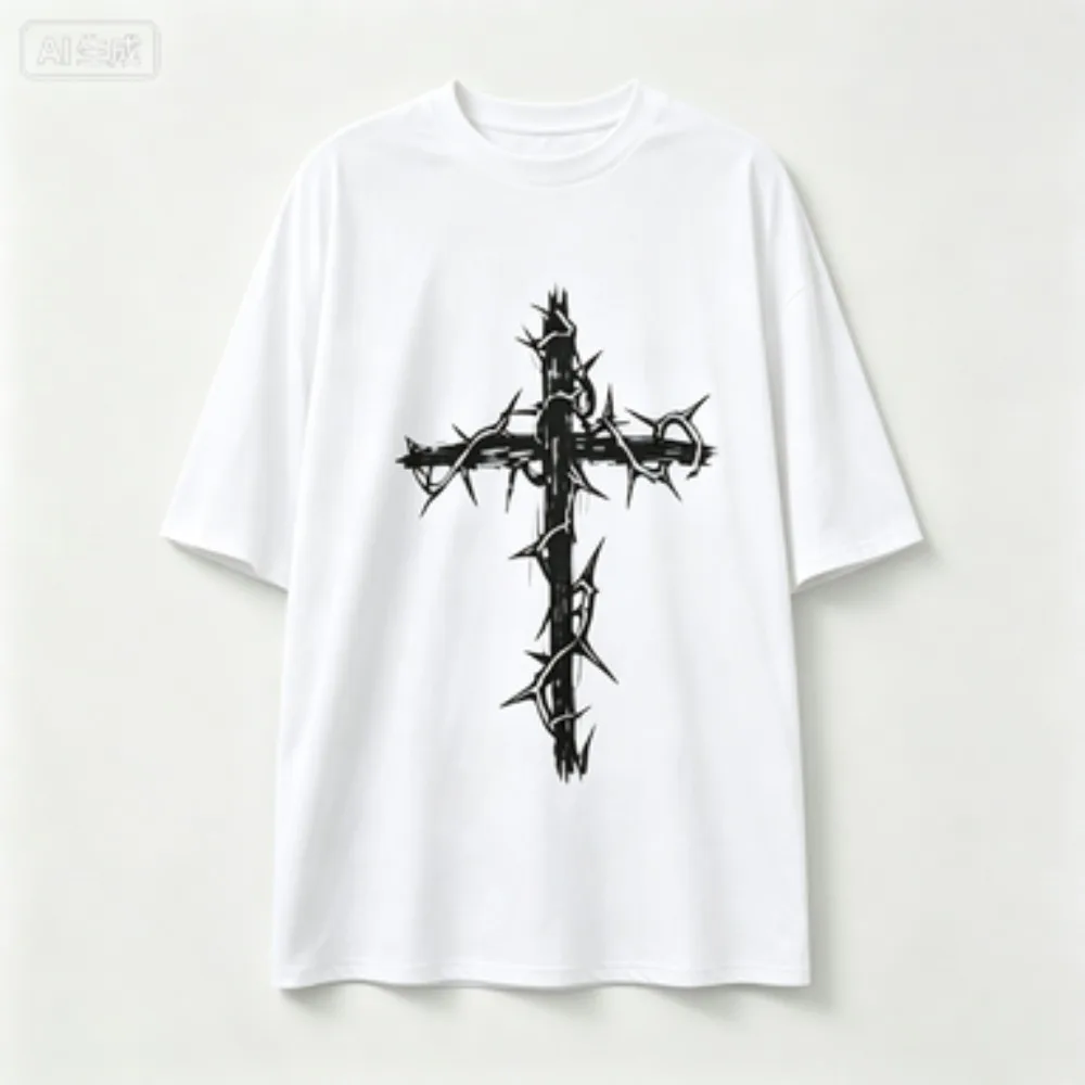 2026 Men's T-Shirt Autumn Men's Wear  Casual Short Sleeve Loose T-Shirt Harajuku Street Style College Hip-Hop Top