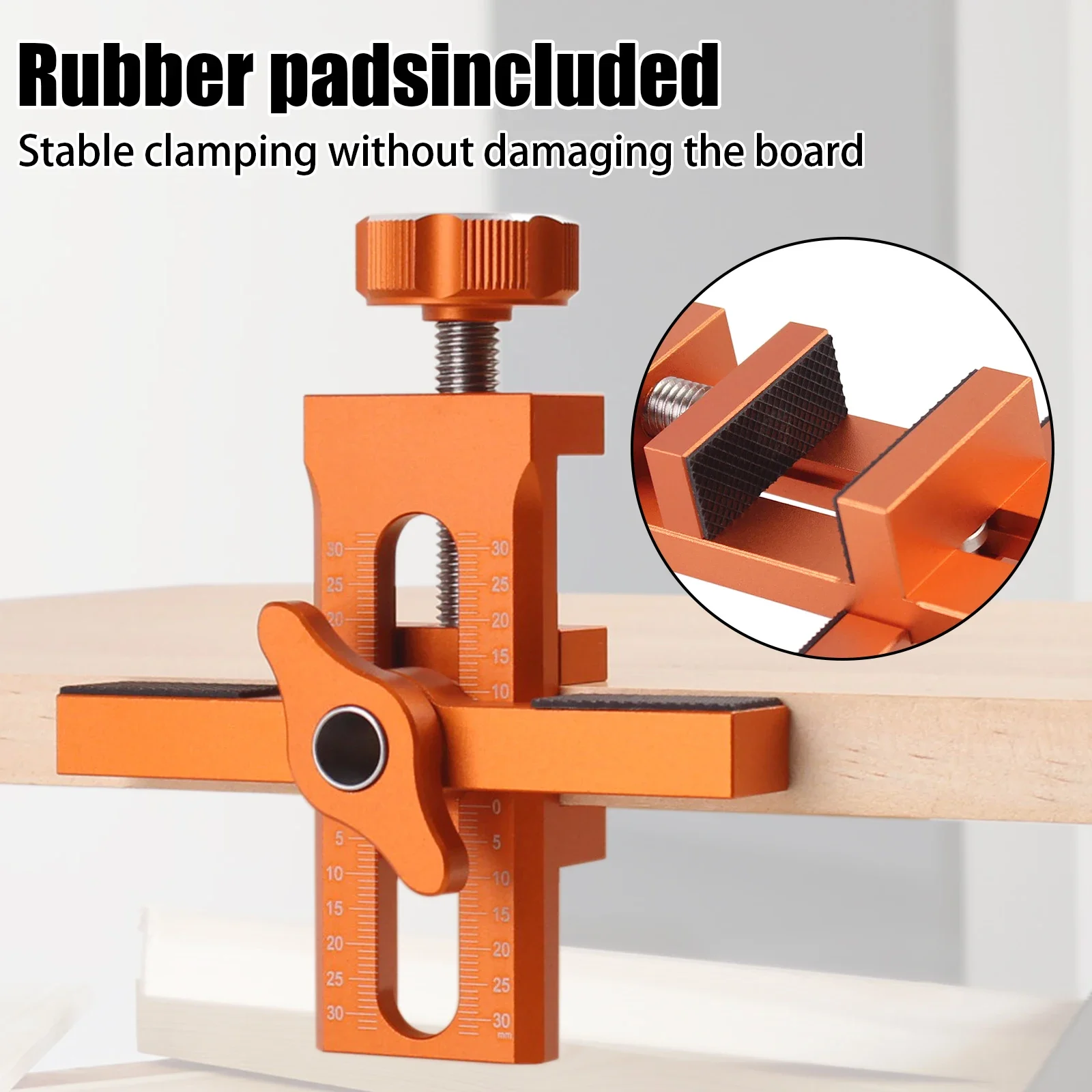 TINSOL Adjustable Cabinet Door Mounting Jig Quick Positioning Hole Opening Tool Aluminum Alloy Woodworking Installing Cabinets