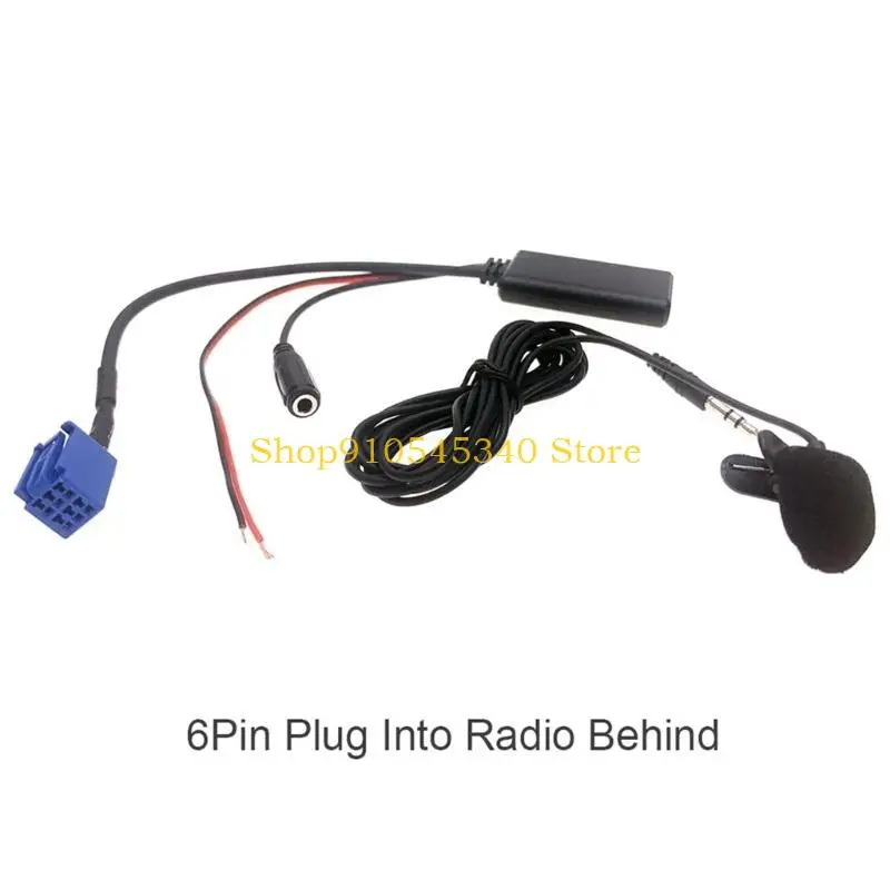 U2JA Universal 6Pin AUX Cable Hands Frees Car Radio Adapter Converter Cable Durable
