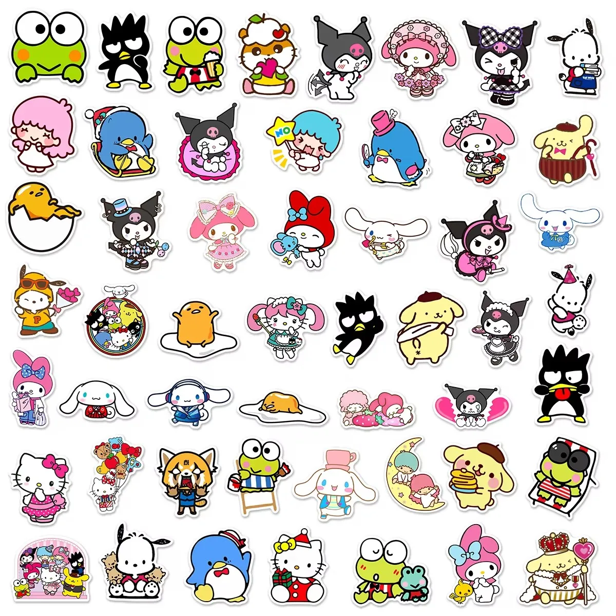 50/100Pcs Cute Hello Cat Collection Stickers Diary Notebook Decals Phone Laptop Luggage Stationery Decorative Stickers image 2
