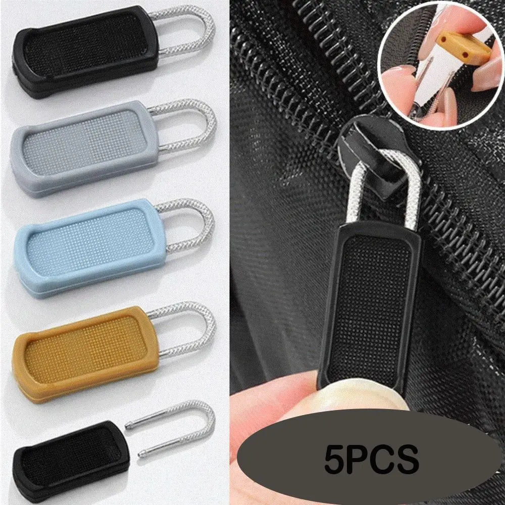 5Pcs Craft Detachable Zipper Puller Removable Markers Metal Zipper Head Repair Kits DIY Sewing Tool Clothes Zipper