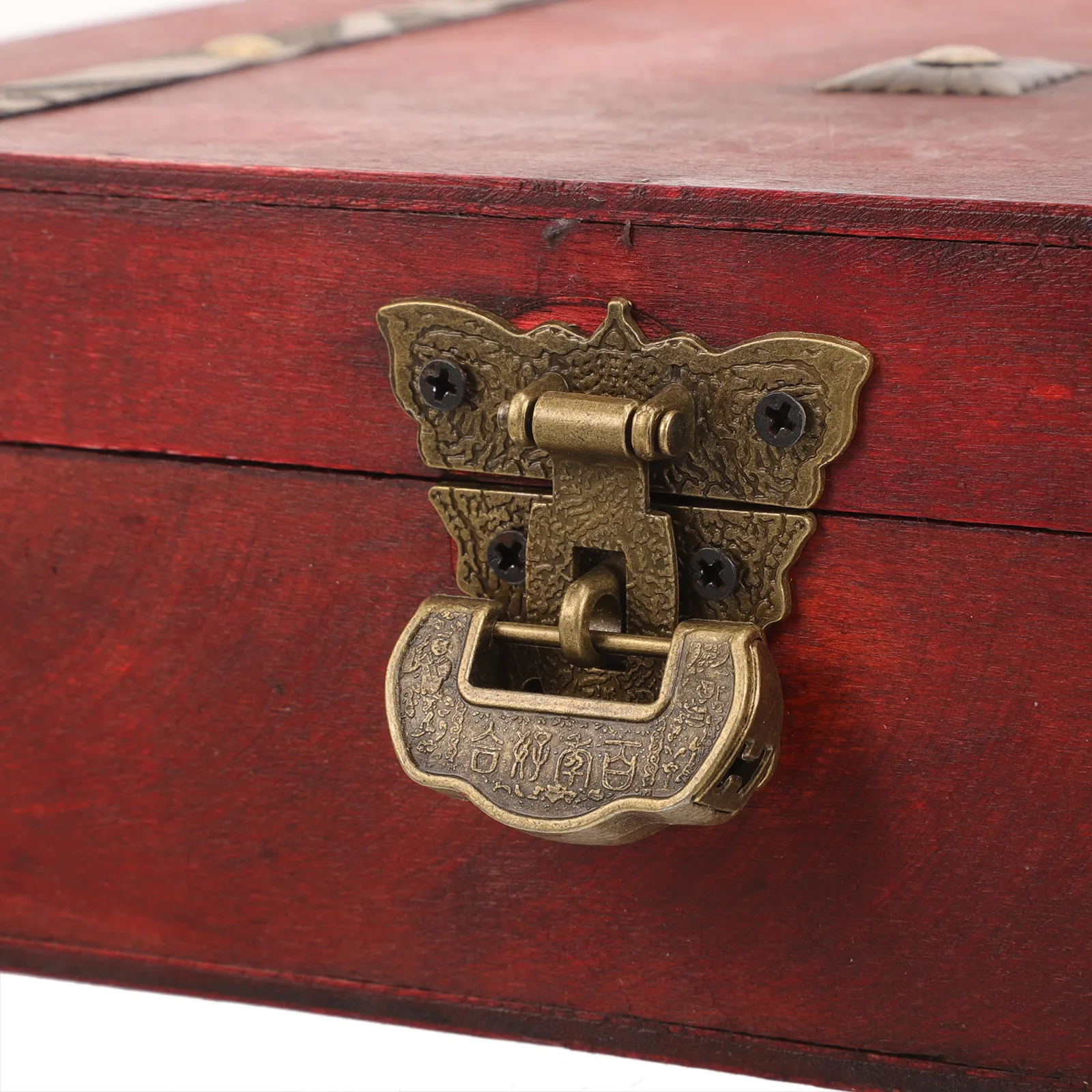

Genealogy Wooden Box ganizer Case Brown Treasure Chest Vintage Storage Jewelry Keepsake Trinket Box Desktop