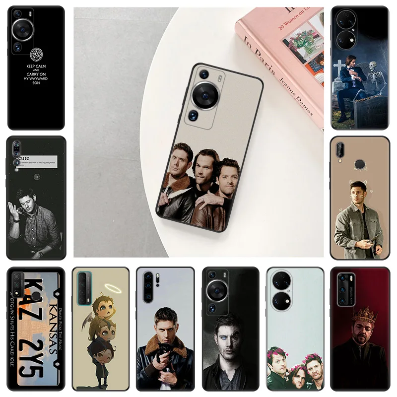 Black Soft Phone Case for Huawei P40 P30 P20 Lite P_Smart Z Crowley Supernatural Moto G30 G31 One Fusion Edge 20 30 Pro Cover