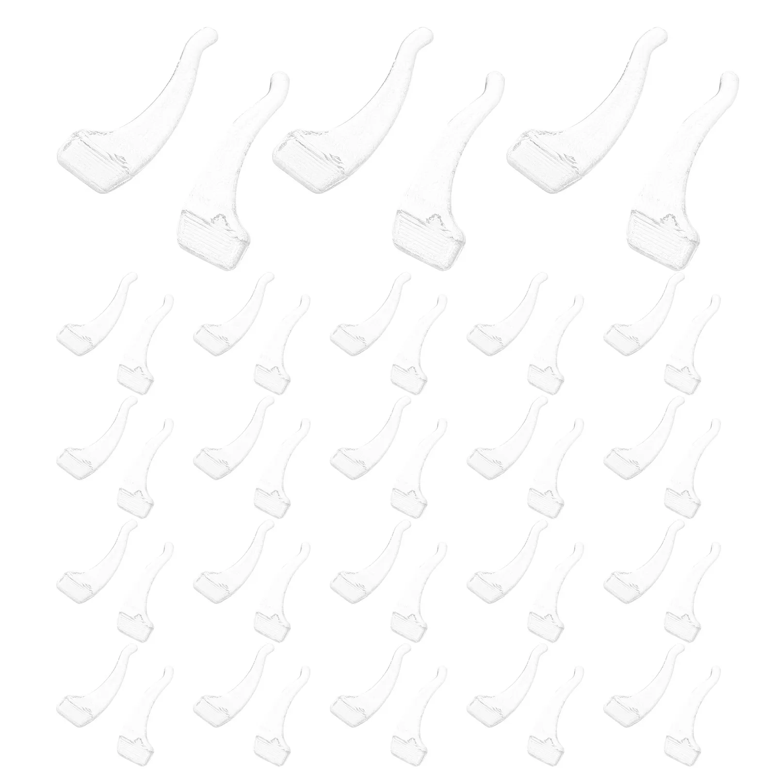 

50Pairs Clear Silicone Eyeglasses Ear Hooks Non-Slip Glasses Retainers Soft Flexible Ear Grips for Daily Use Outdoor Office