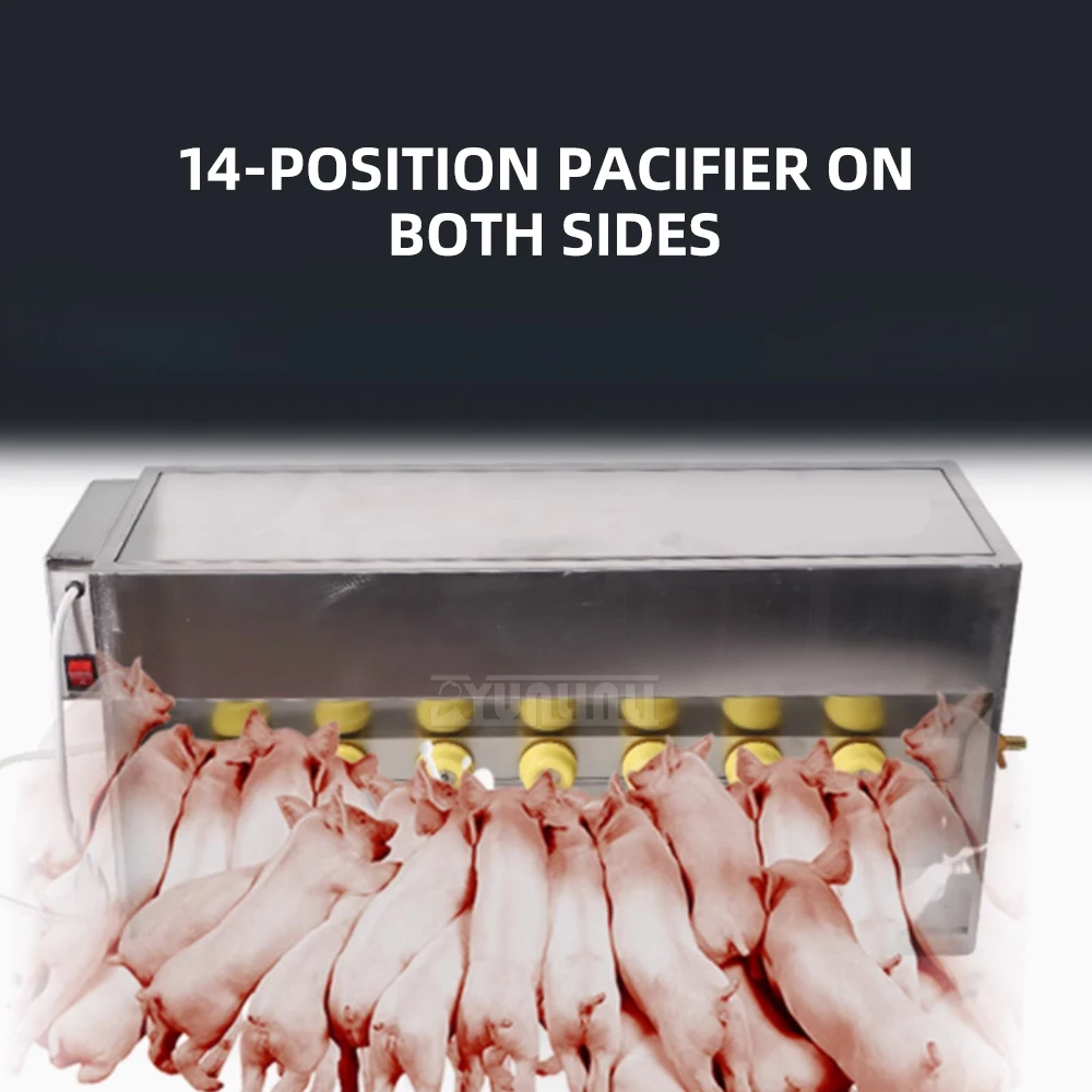 

Stainless Steel Pig Feeding Machine Double-sided 10 head Feeding Device For Lambs And Piglets