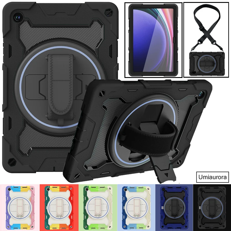 

For Samsung Tab A7 A8 A9+ A11+ Plus SM-X230 X210 X200 X130 T220 S6 Lite Heavy Duty Rugged Tablet Case Stand Shockproof PC Funda