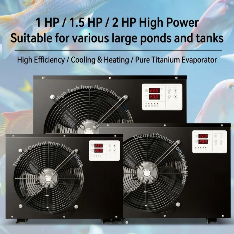 Aquaculture Thermostat, Precise Temperature Control, Fish Tank Chiller for Freshwater and Seawater, Seafood Holding System