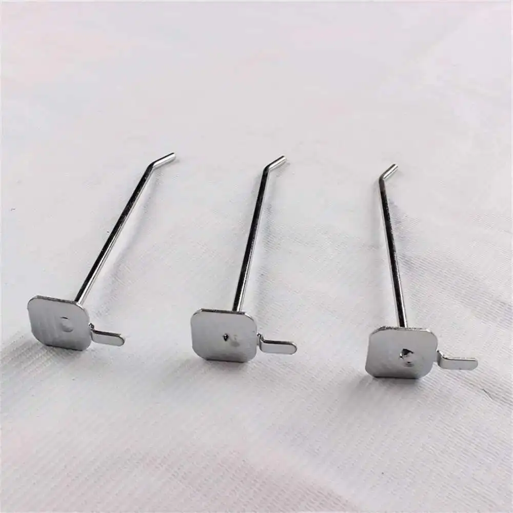 10pcs Hook Metal Slatwall Hook Single Hanger Rack Hanger Bracket Shelf Hanger Organizer Pegboard Hooks Display Holder Rod