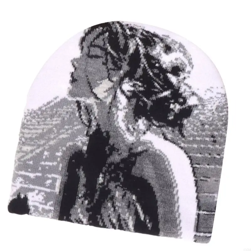 Berretto lavorato a maglia unisex Y2kbug Visual Street Fashion Comfort Fit Casual Abbigliamento da festa quotidiano 6XDA