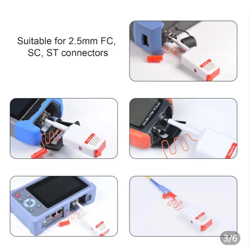 Fiber Cleaning Pen 180° Rotation Portable Fiber Optic Connectors Cleaning Pen For 2.5mmFC SC ST