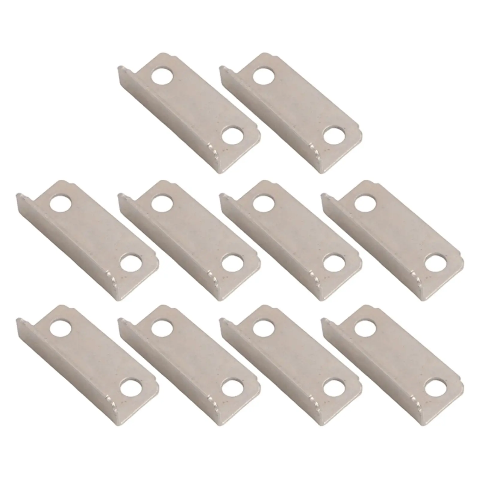 Reliable Drawer Lock Strike Plate Silver Metal Highly for durable Pack of 10 Easy Installation Great for Home Office