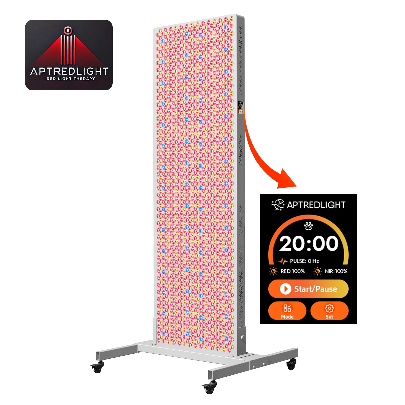 6300W Professional Full Body LED Red Light  Panel 9 Wavelengths  Stand Infrared Light Device