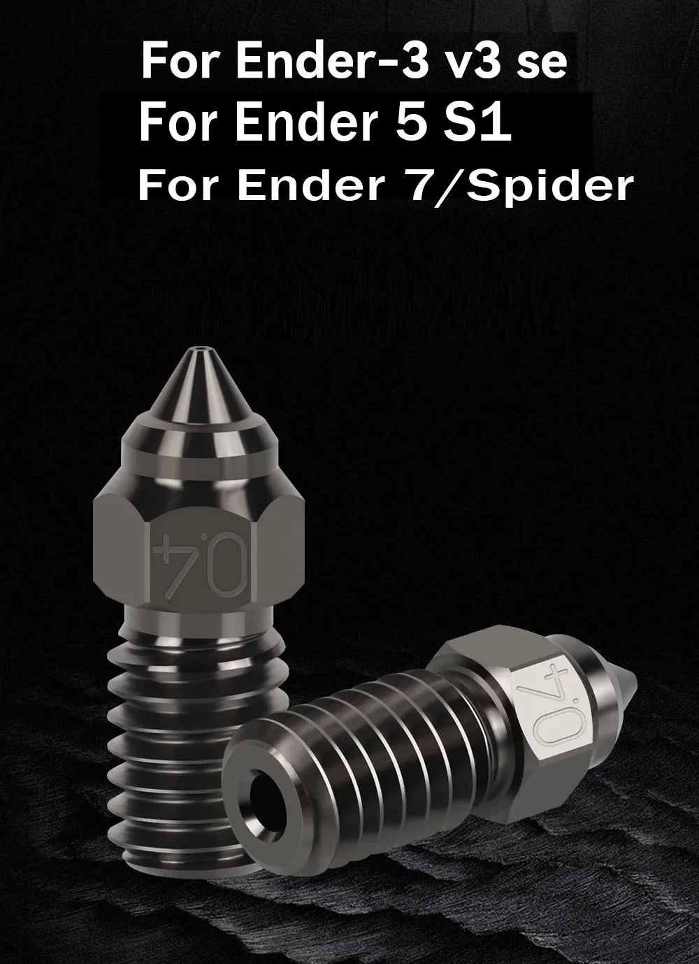 1 stücke Gehärtetem Stahl Düse Für Ender-3 V3 SE 3D Drucker Teile 1,75mm Spider Düse Für Ender 7 Ender 5 s1 Spider Hotend Extruder – Detail 2