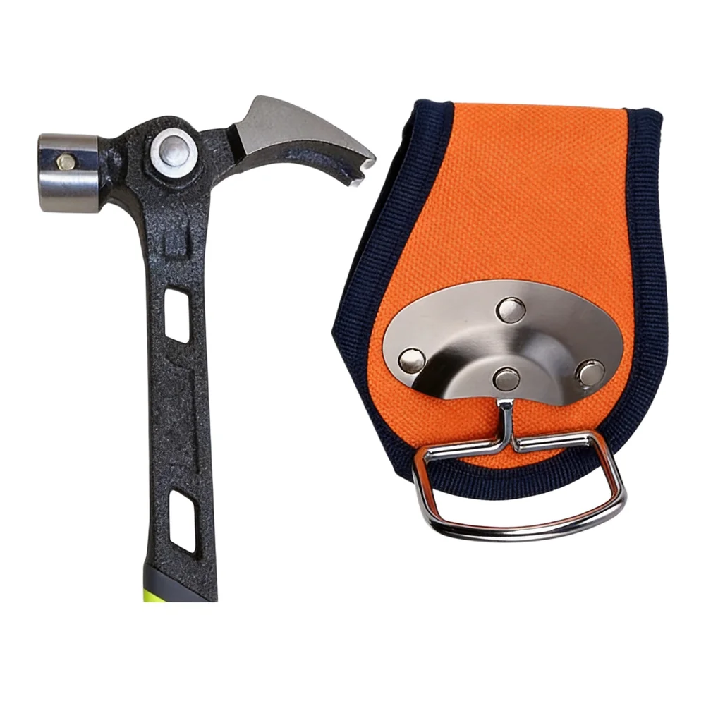Claw Hammer Featuring Adjustable 3 Position Head Magnetic Nail Holder Ergonomic Grip 35.5cm for Carpentry and DIY Use