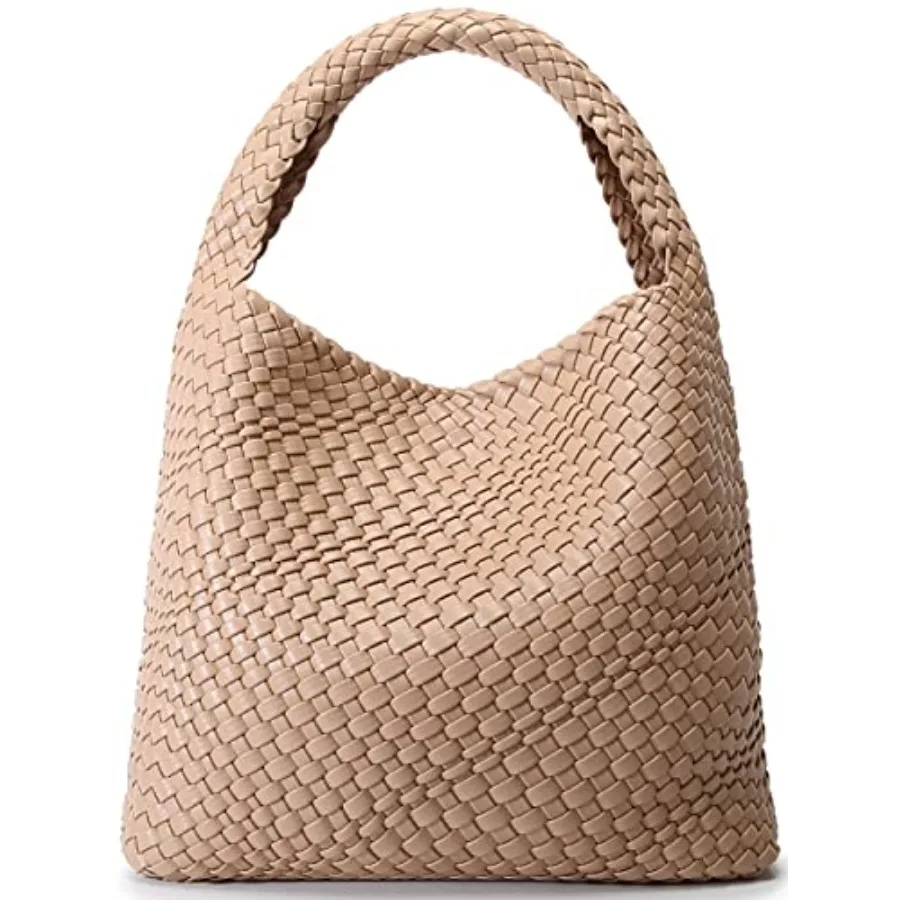 

Queenoris Fashion Hobo Bags for Women Top-handle Shoulder Bag Vegan Leather Purses Soft Summer Tote Bag