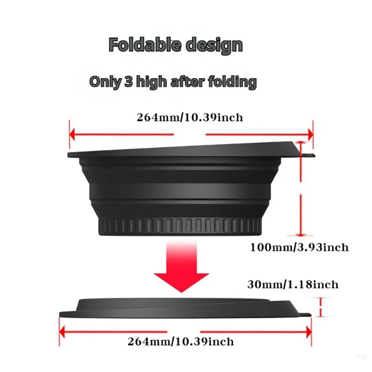 

A72P Ледяная ванна Красота Умывальник Красота Макияж Умывальник Ледотерапия Складная раковина Черный