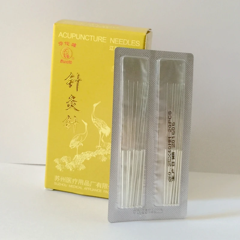 200Pcs/ Box Silver surface Hwato Non-disposable Beauty Needle silver Acupuncture needle Sterilization Reusable