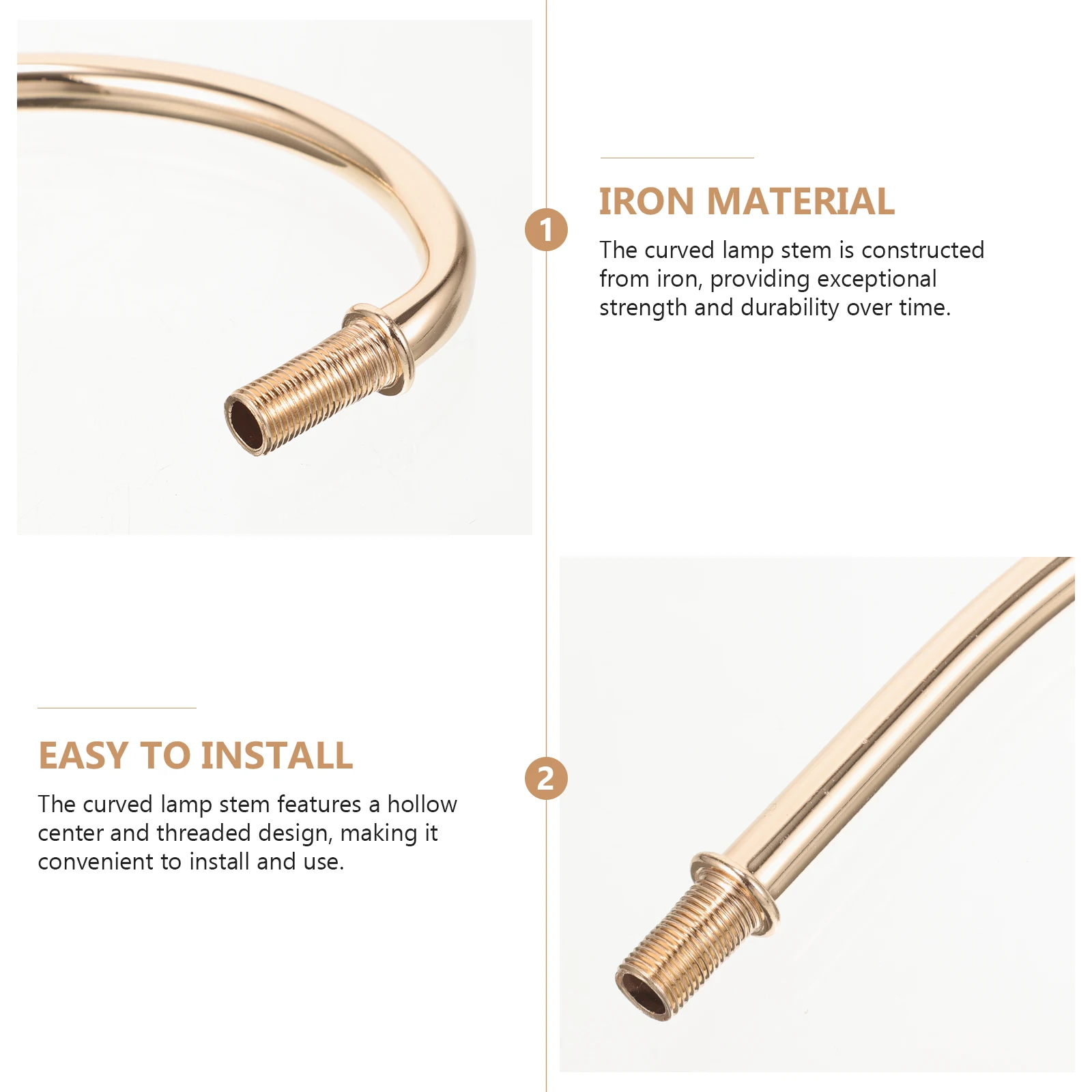 

Aromatherapy Table Lamp Stem Curved Hollow Metal Downrods Lamp Kits Parts DIY Repair Glass Shade Lighting Fixture