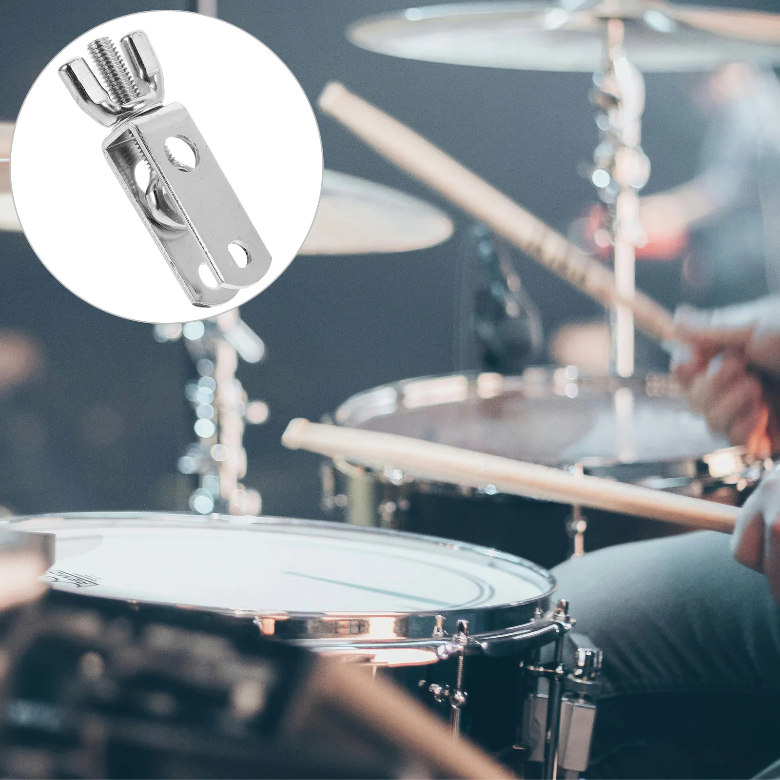

Sturdy Cowbell Holder For Set Durable Metal Mounting Clamp Adjustable Snare Hardware Drum Set Accessory Cowbell Extension Clip
