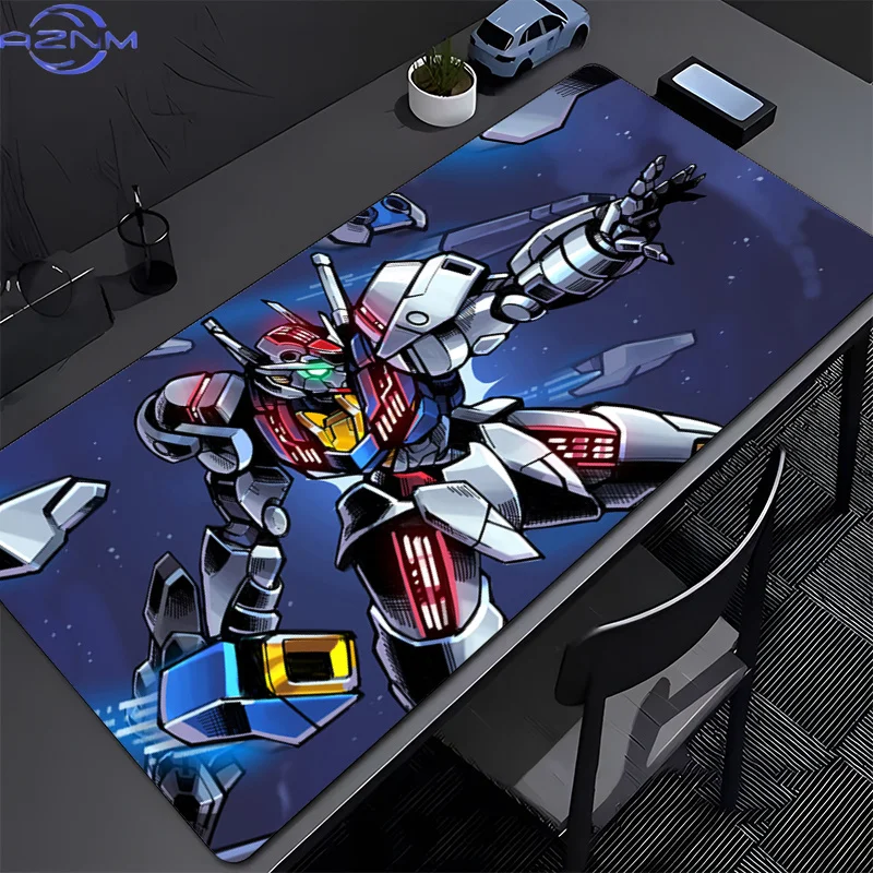 Gaming Mouse Pad Mechanical Warrior Gundam Aerial Accessories Office Gamer Desk Mat Non-Slip Laptop ground mat PC Large Mousepad