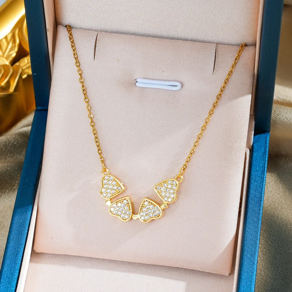 

A heart-shaped titanium steel necklace specially designed for women in 2025