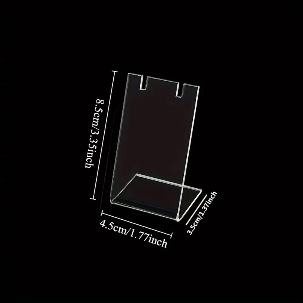 10pcs Creative Acrylic Display Stand Clear Dangling Slant Back Display Rack Necklace Earring Organizer Props Show