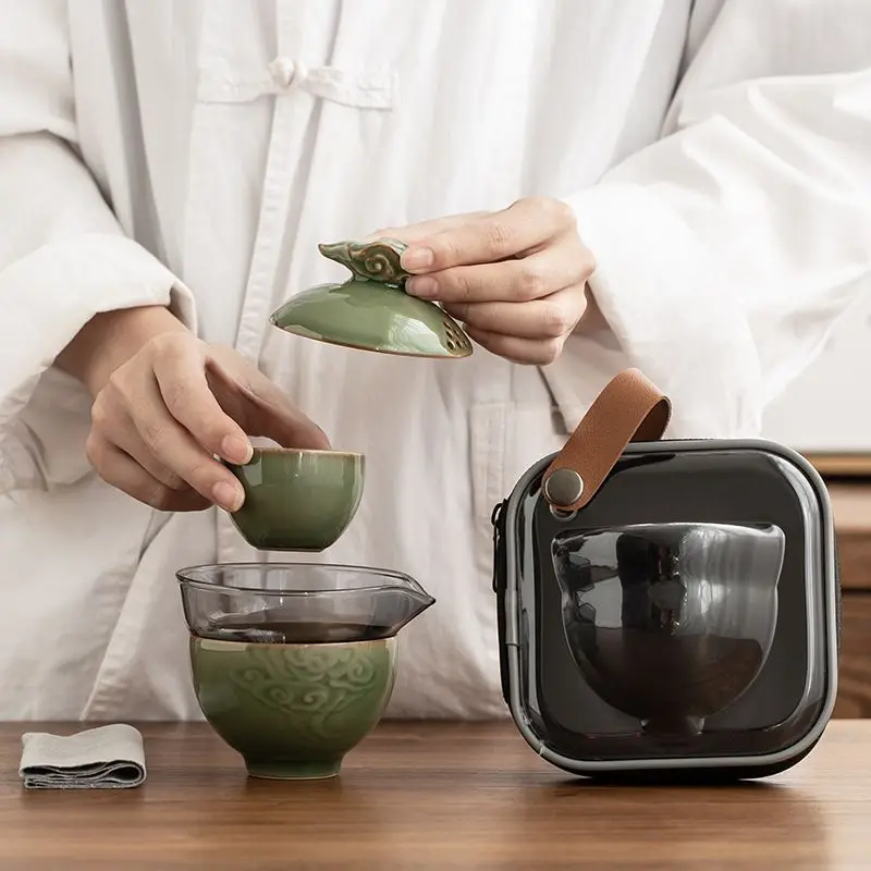 Upscale Tea Sets Ceramic Kung Fu Teaset Teacup Porcelain Service Gaiwan Tea Cups Mug of Tea Ceremony Teapot