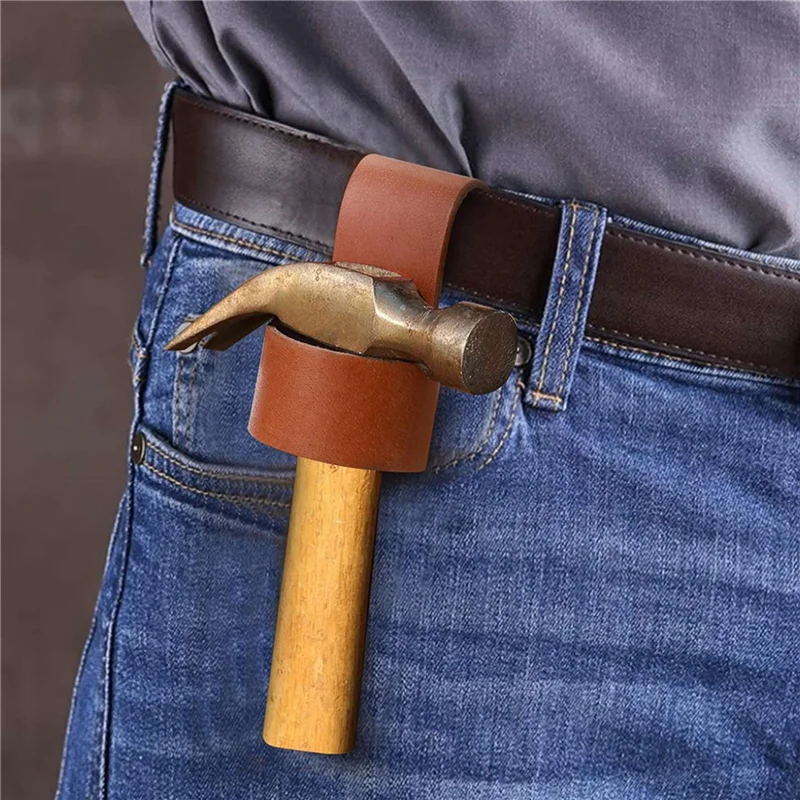 

N04R 4X Leather Hammer Stand, Premium Hammer Stand With Belt Loop, Multi-Tool Hammer Stand, Small Hammer Ax Holder