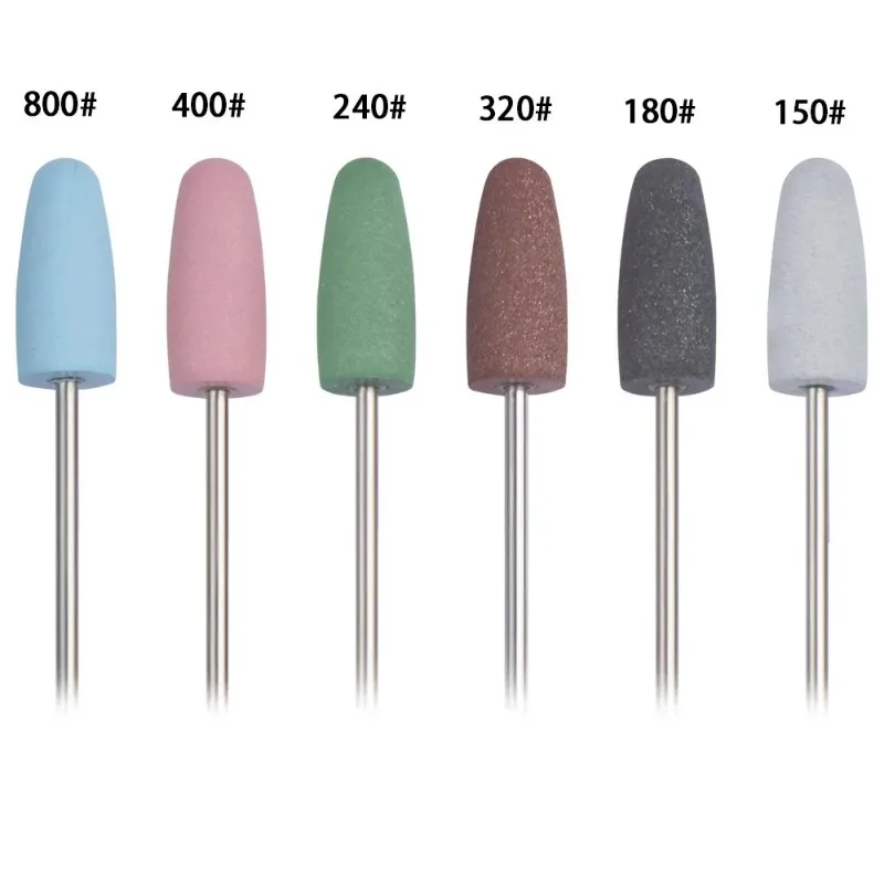 10pcs Dental Polishing Burs Drill kits Resin Base 610 Rubber Silicone Grinding Heads  Polishers burs