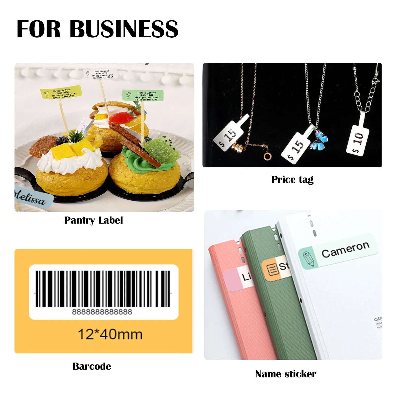 Waterdichte Zelfklevende Thermische Kleine Label Sticker Papier Kleurrijke Supermarkt Prijs Blank Label Direct Print Tag Leveranties