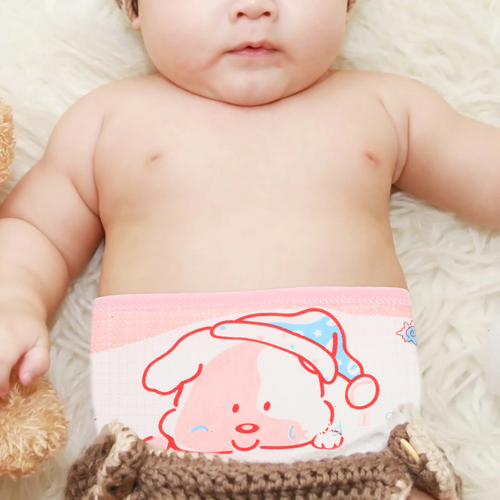 

8Pcs Baby Belly Band Newborn Abdomen Warmth Protector Adjustable Belly Wrap Infant Navel Cord Care for Baby Newborn Bibs for Boy