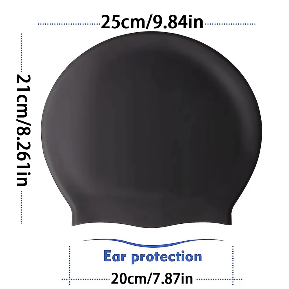 Extra Large Silicone Swimming Cap for Long Hair