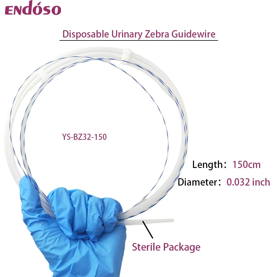 Urology Disposable Medical Equipment Urinary Zebra Guide Wire Hydrophilic Zebra Guide Wire