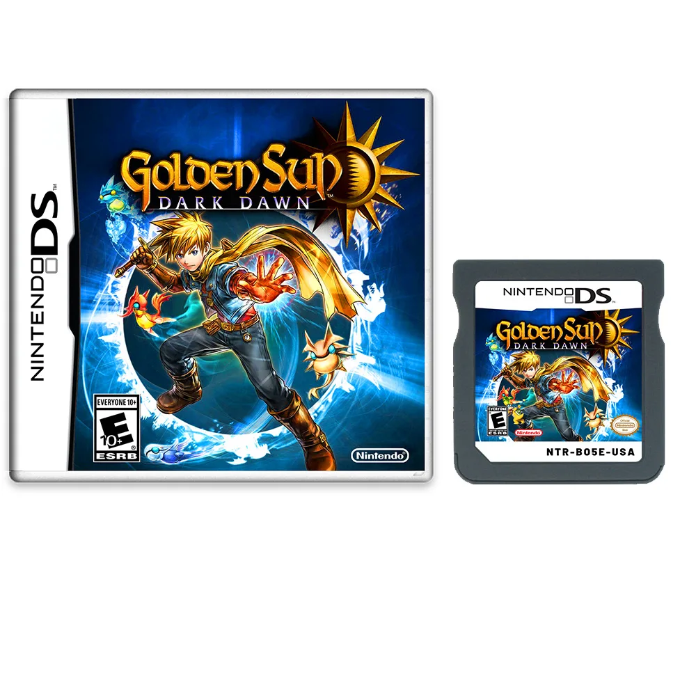 Golden Sun Dark Dawn NDS Game Card Three Art Cover Ink Cartridge Game Card American Version European Version