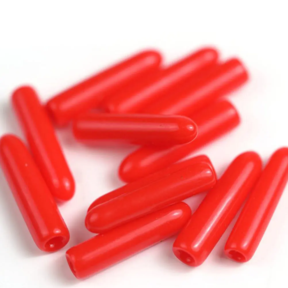 100 Stück Wimpernpinzetten aus Silikon, rutschfeste Schutzhülle, kleine rote Spitzenkappen zum Pfropfen von Pinzettenzubehör