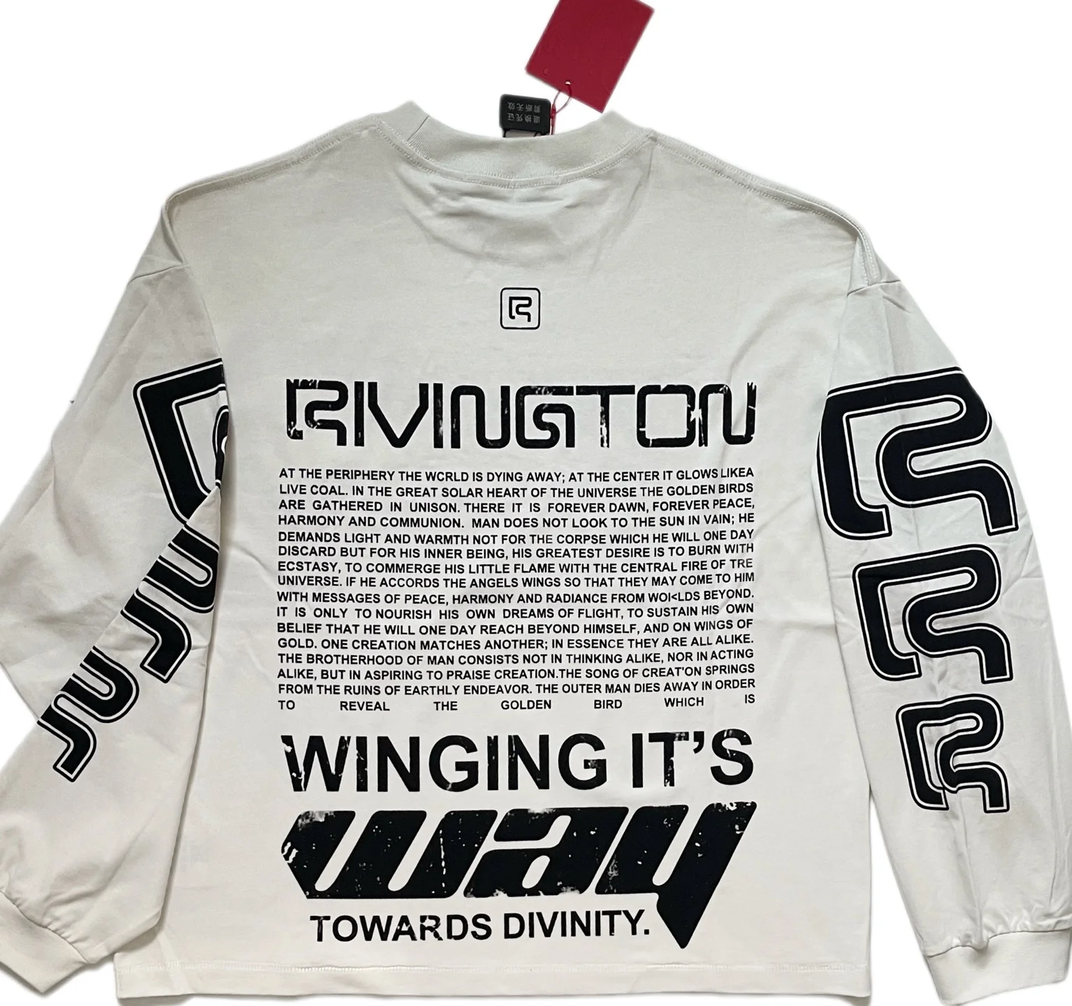Long Sleeve RRR123 T-shirt Men Women High Quality Oversized RRR-123 White Black Tops Tee T Shirt