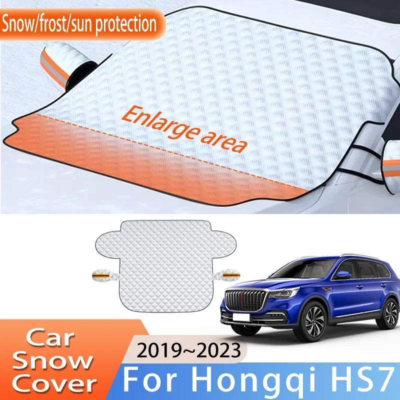 Car Accessorie For Hongqi HS7 2019~2023 2020 2021 2022 Front Windscreen Snow Cover Ice Frost Sun Protector Waterproof Auto Parts