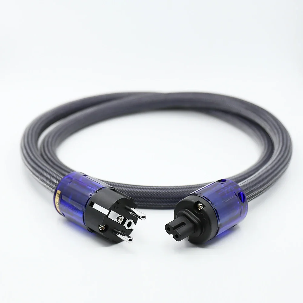 

P101 Hi-End Pure Copper Audiophile Power Cords EU Schuko Cable Figure 8 IEC AMP Turntable Power Extension Cord