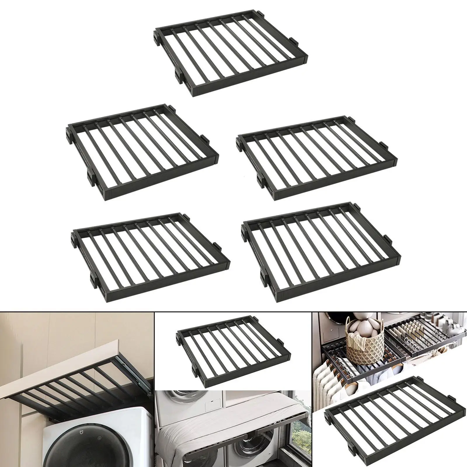 

Invisible Clothes Rack Multifunction Built in Pull Out Hanging Rod