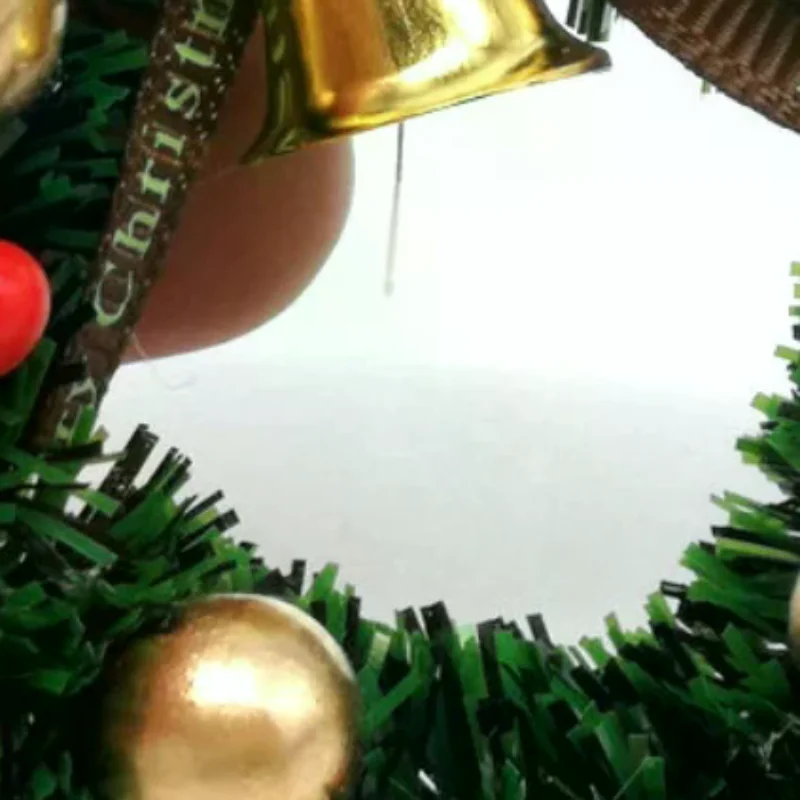 1 個 6 センチメートルミニチュアリースドールハウスクリスマスツリー壁装飾アクセサリー