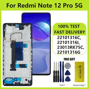 Bilashmart AMOLED Display Xiaomi Redmi Note 12 Pro 5G LCD Display Touch Screen Digitizer Replacement Redmi Note12 Pro 5G Screen