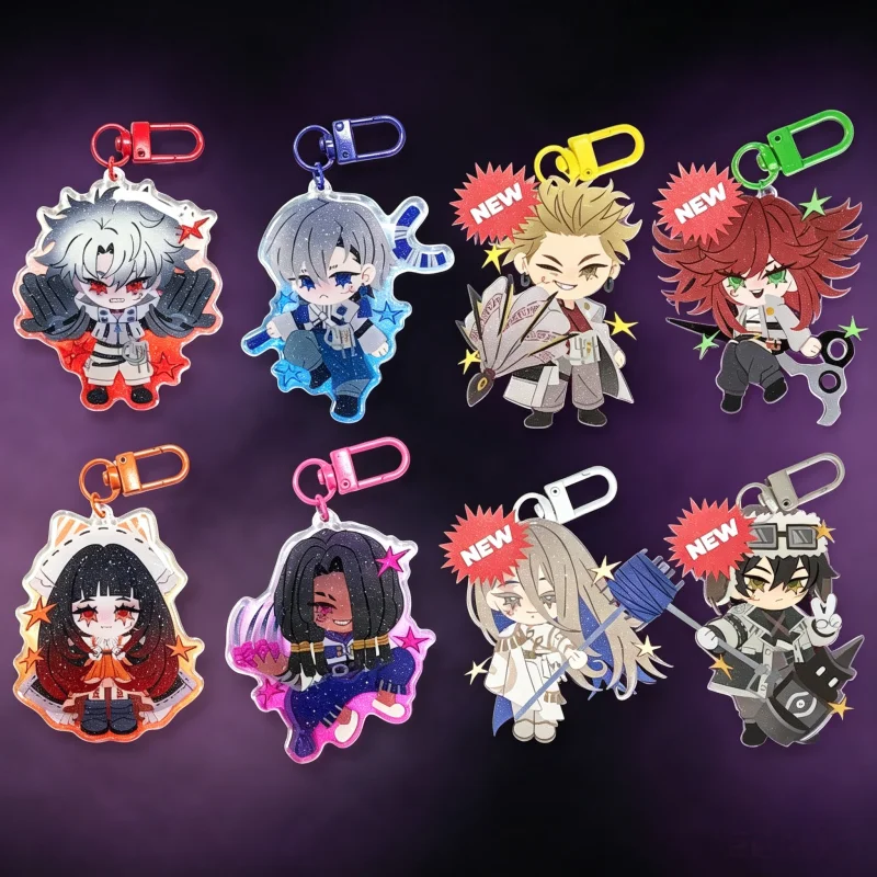 Dark Fantasy Q Version Acrylic Keychain Cartoon Character Bag Pendant Collection Gift for Manga Fans Teens