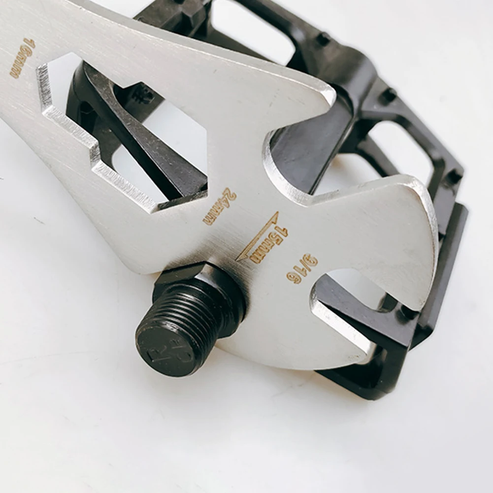 Kunci Pedal Sepeda 15mm Alat Pelepas Pedal Sepeda MTB Road Bike Pedal Spanner untuk Perbaikan Efisien Sepeda Jalan dan Gunung