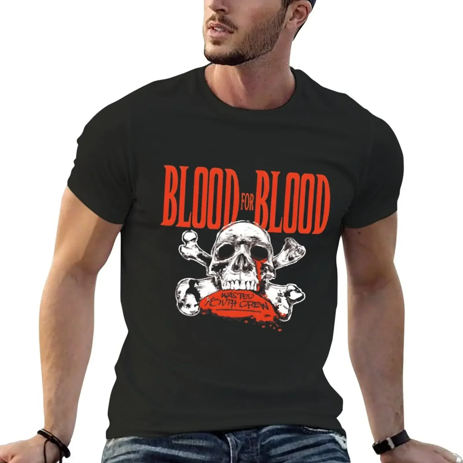 Blood For Blood Hardcore Boston T-Shirt boys whites Blouse graphic t shirt vintage oversized graphic tee mens clothes