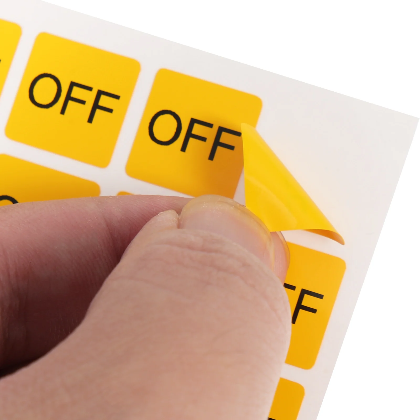 

20 Pcs Switch Button Warning Sticker Luminous Label Self-adhesive Stickers Decorate Yellow Labels Electrical Panel ON/OFF