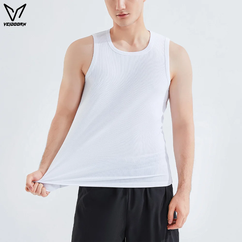 Men's Basic Solid Tank Tops Muscle Vest Sleeveless Shirt Breathable Gym Bodybuilding Workout Lounge Home Sleep Wear