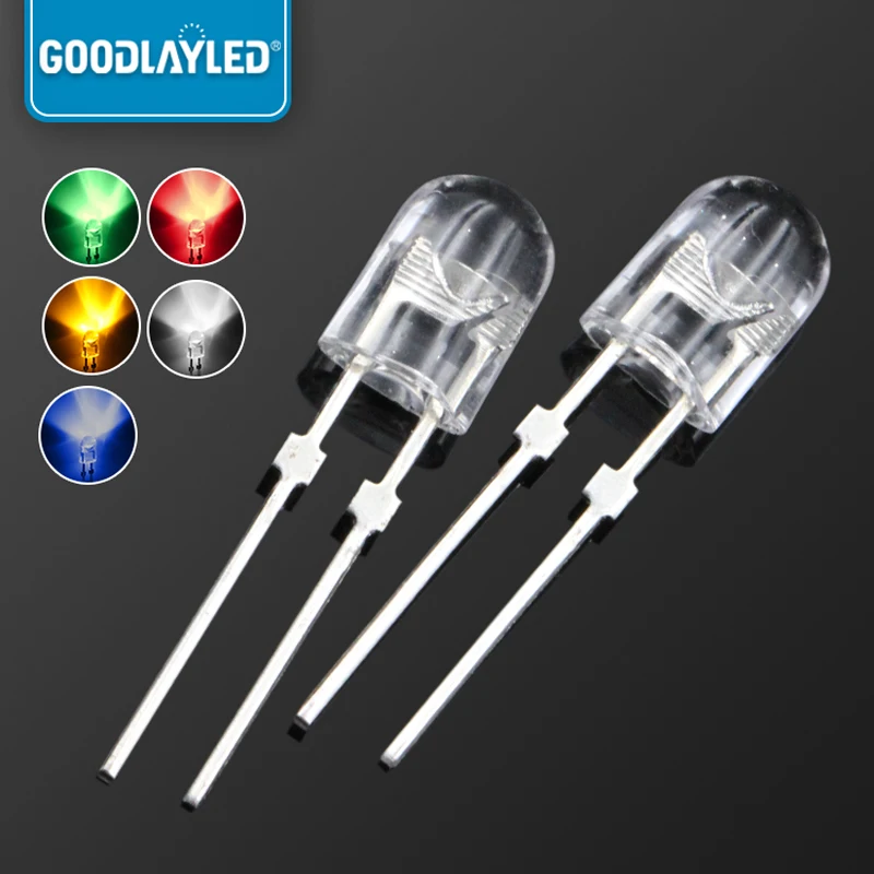 1000PCS 546 Oval Transparent Short Red Blue Green White Pin with Car Dlight-Emitting Diode LED