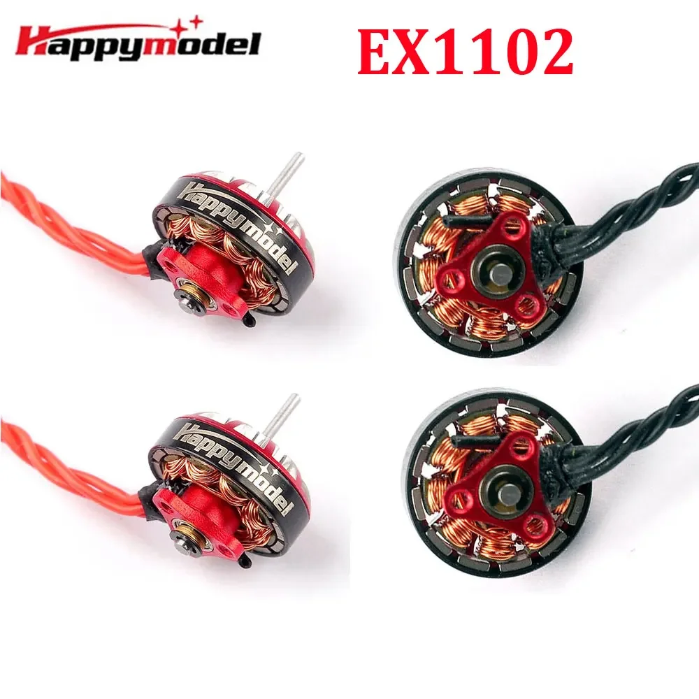 4 unidades de motores sem escova HappyModel EX1102 1102 |   Opções Multi-KV 8500KV a 13500KV para drones 2-3S Tinywhoop e Mobula7 HD